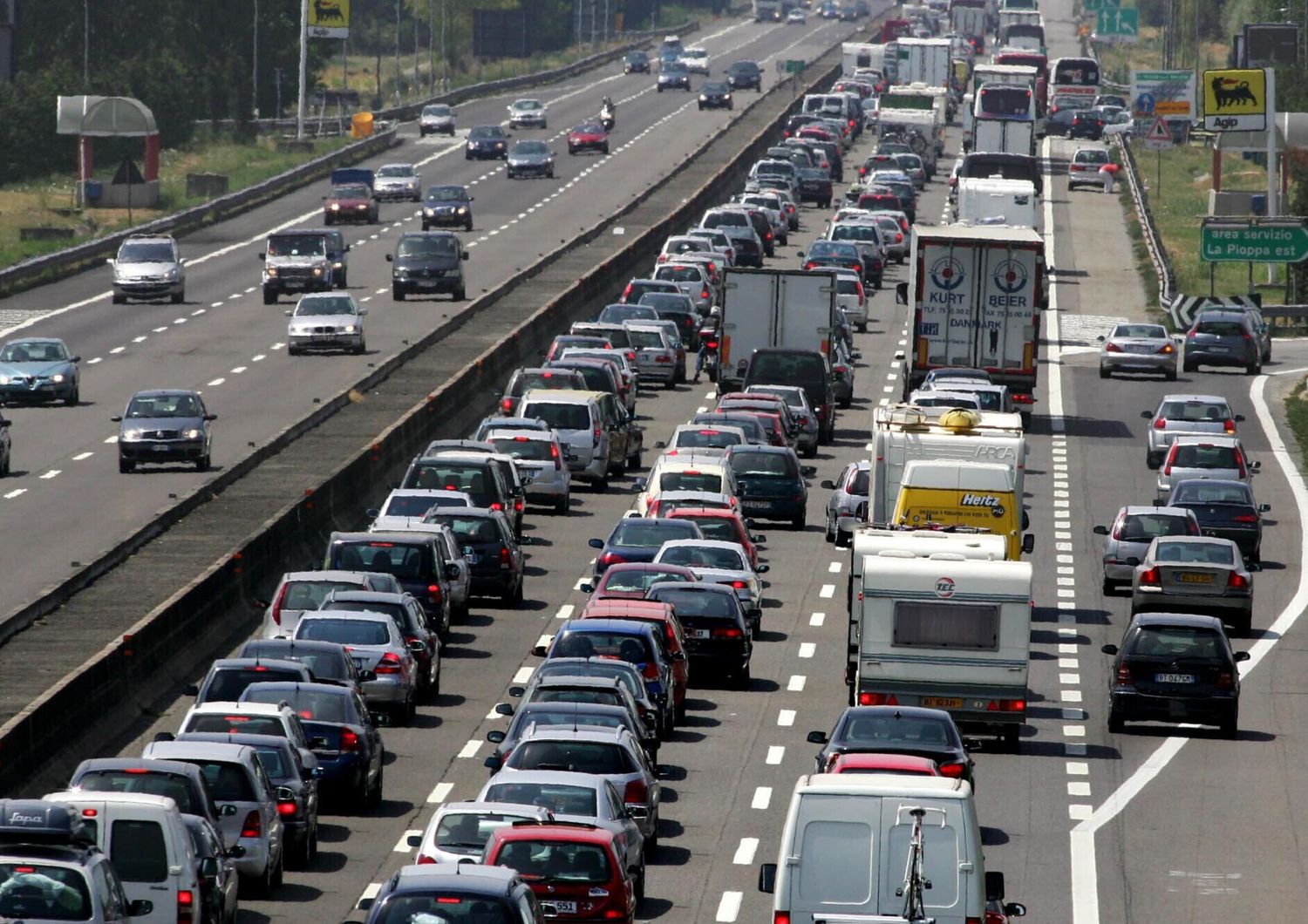 Traffico su un'autostrada