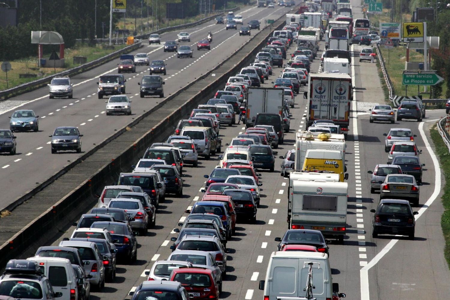 Traffico su un'autostrada