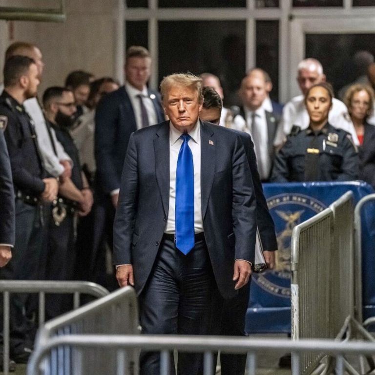 Donald Trump dopo il verdetto del tribunale penale di Manhattan a New York City, il 30 maggio 2024