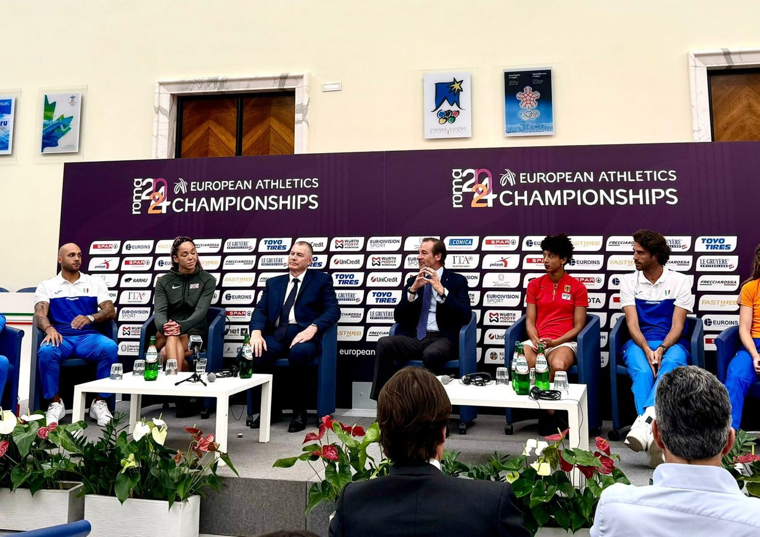 La presentazione degli Europei di Atletica di Roma nel Salone d'Onore del Coni