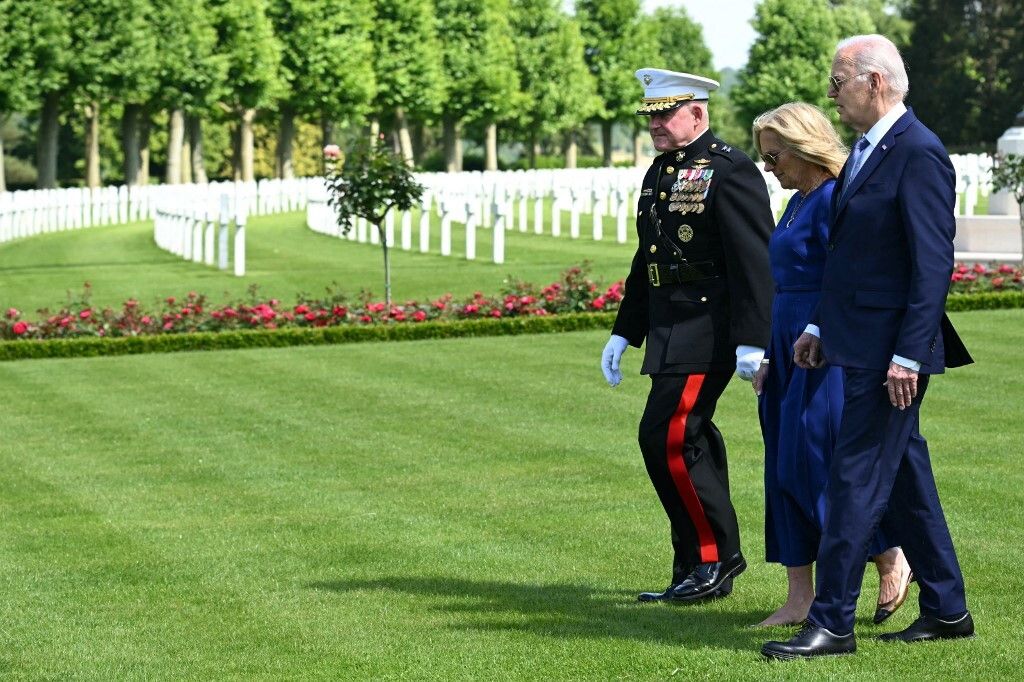 Joe Biden al cimitero dei soldati americani morti nella Grande Guerra in Francia