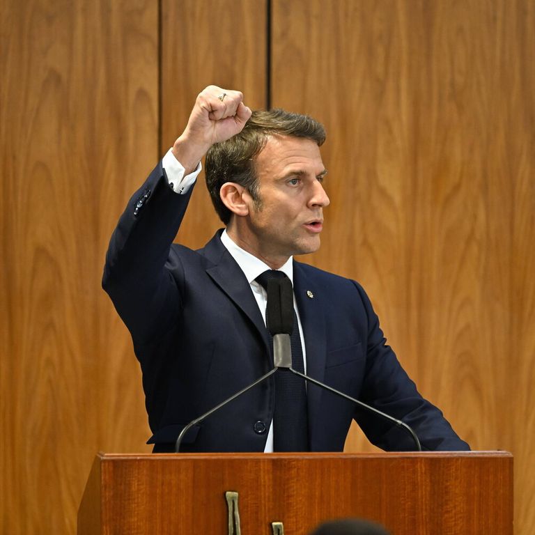 Il presidente francese Emmanuel Macron