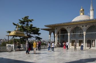 Un cortile del palazzo Topkapi, a Istanbul