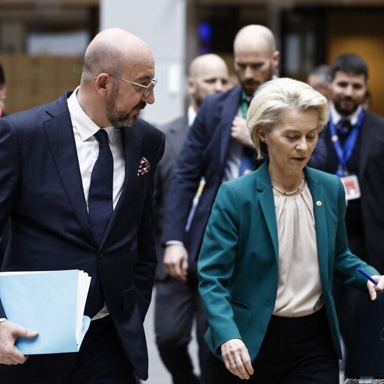 Ursula von der Leyen e Charles Michel a Bruxelles