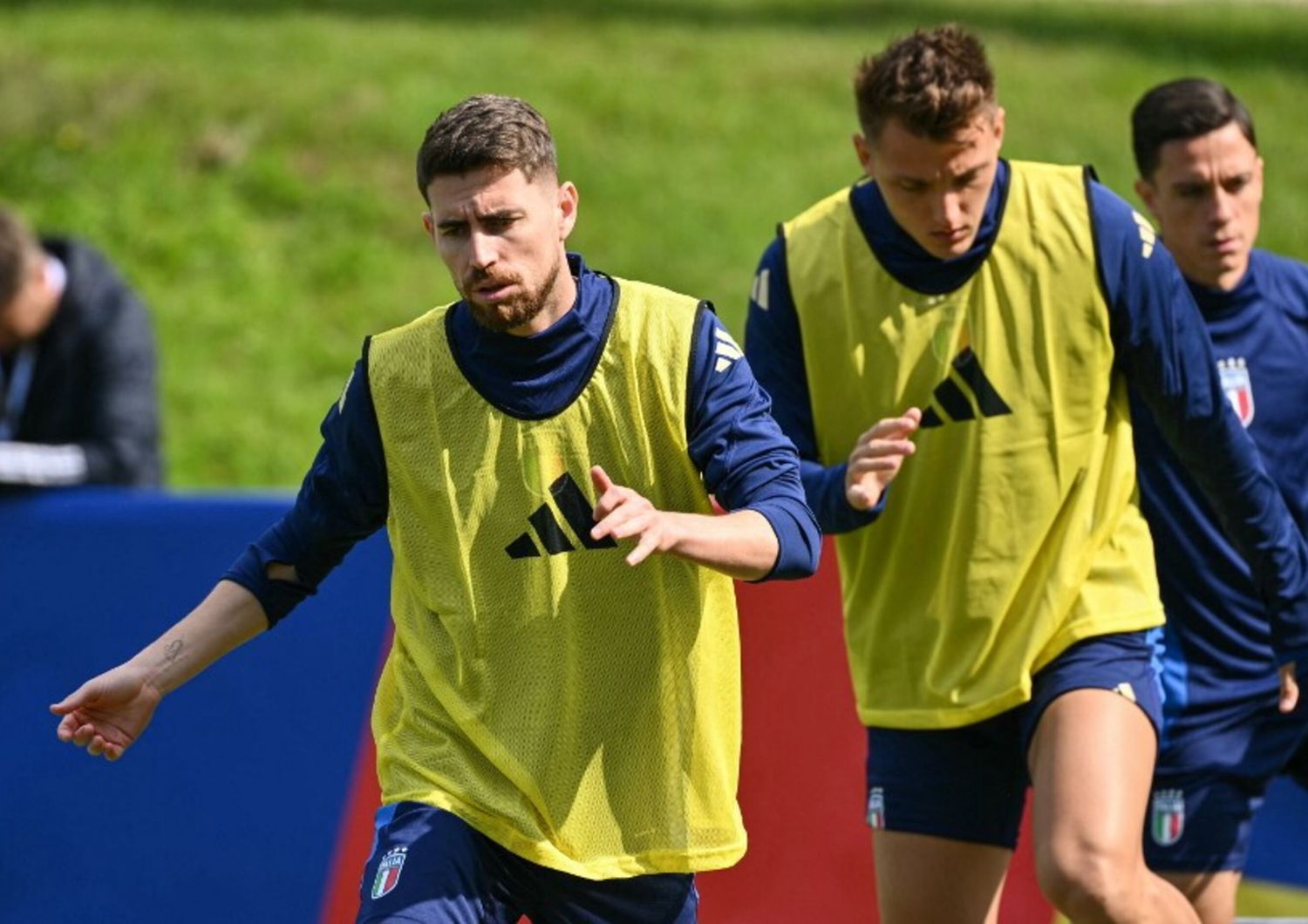 Gli azzurri in allenamento