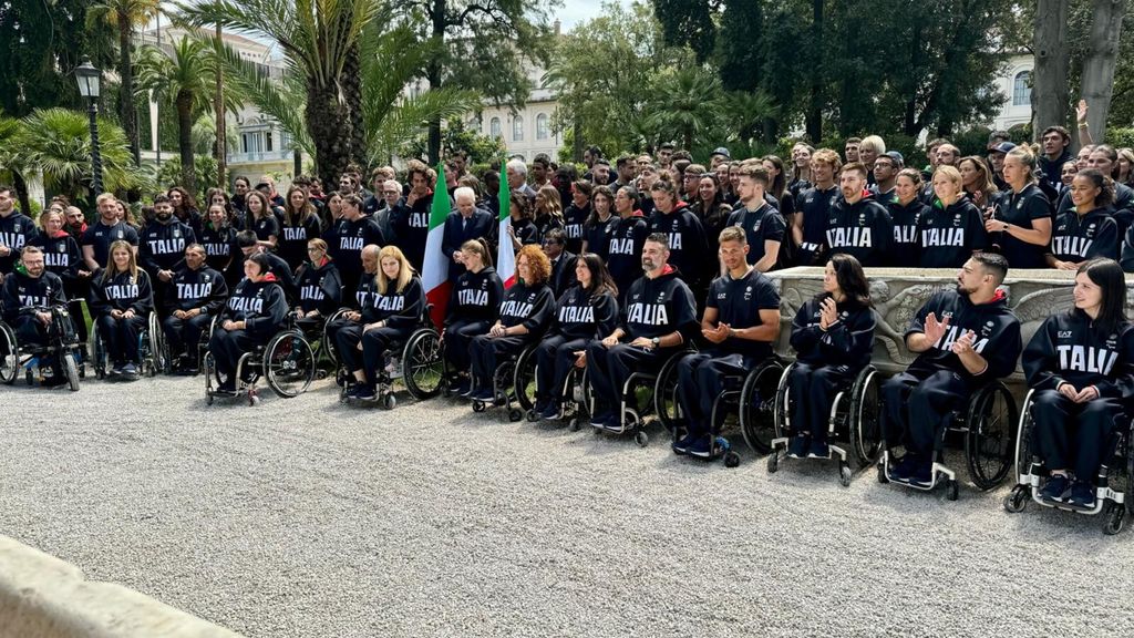 Gli azzurri presenti ai Giardini del Quirinale