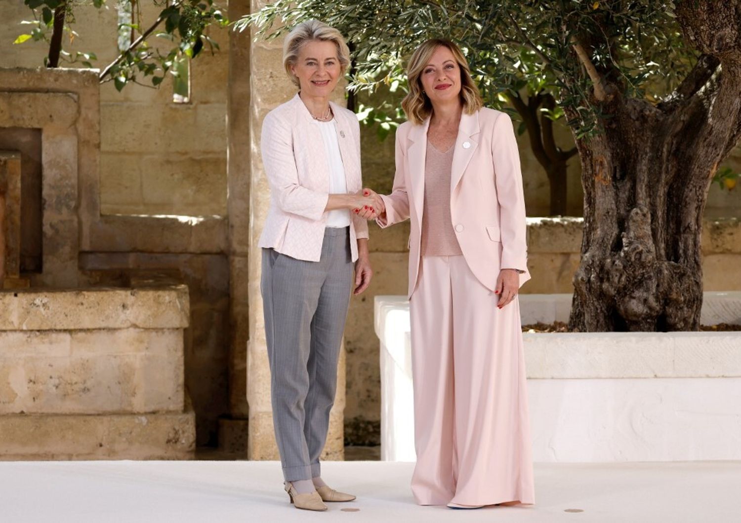 Meloni e von der Leyen al G7 in Puglia