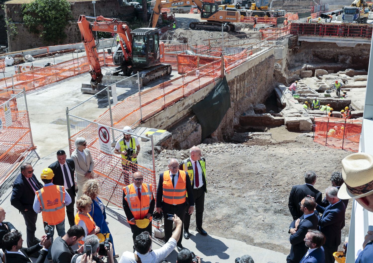 Il cantiere di Piazza Pia