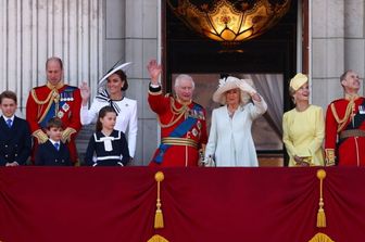 La famiglia reale al Trooping the Colour