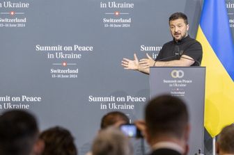 Il presidente ucraino Zelensky alla Conferenza di pace in Svizzera