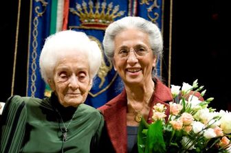 Rita Levi Montalcini e la nipote Piera Levi Montalcini