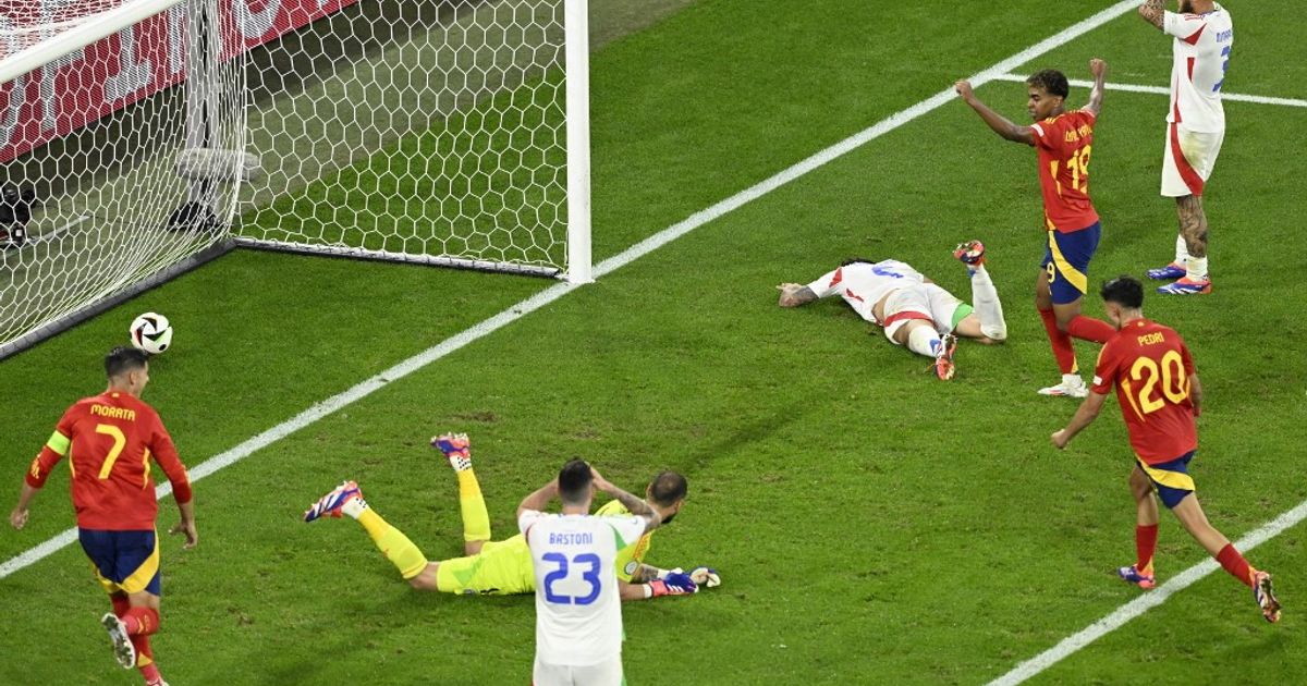 Espagne-Italie, 1-0.  Un but contre son camp de Calafiori décide à la 54e minute.  Azzurri a dominé tout le match