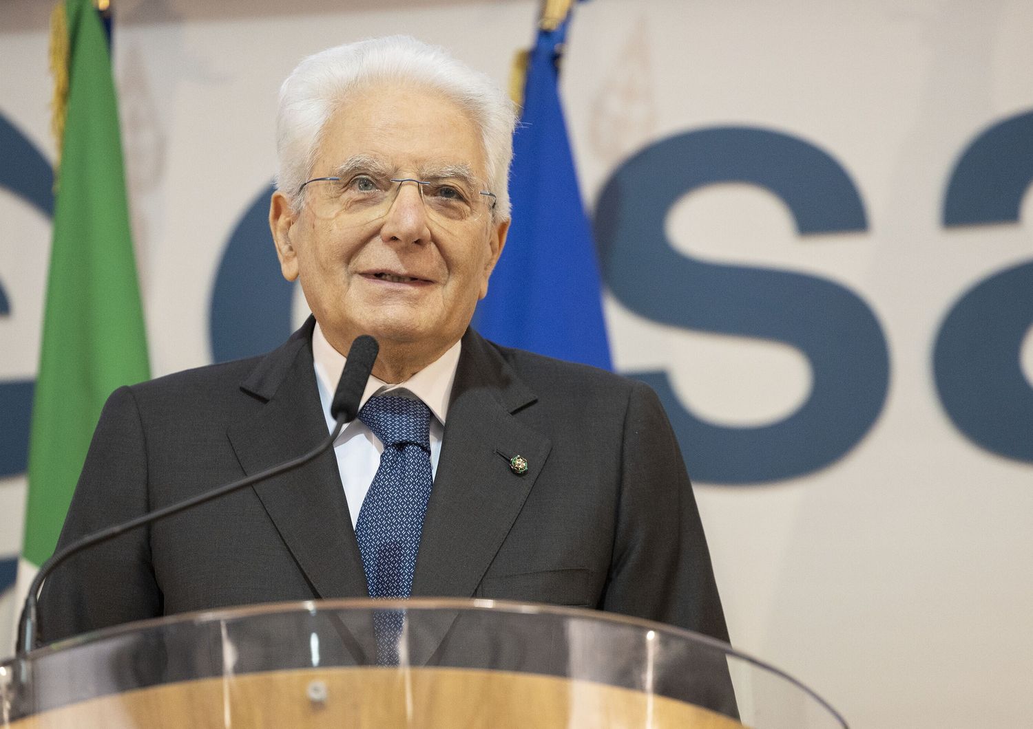 Presidente della Repubblica Sergio Mattarella al Centro europeo per l'osservazione della Terra (ESRIN) di Frascati