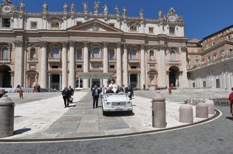 Citta del Vaticano. Udienza generale in piazza San Pietro, il 5 giugno 2024. Nella foto papa Francesco