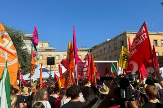 La manifestazione per Satnam Singh