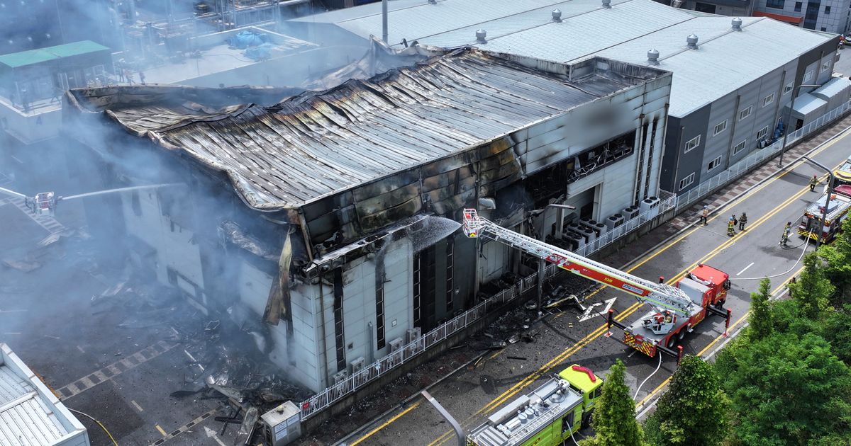 韓国で電池工場火災、20人死亡