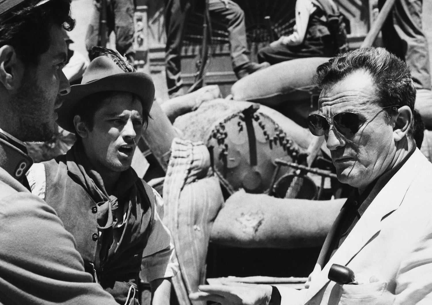 Luchino Visconti e Alain Delon sul set de 'Il Gattopardo'