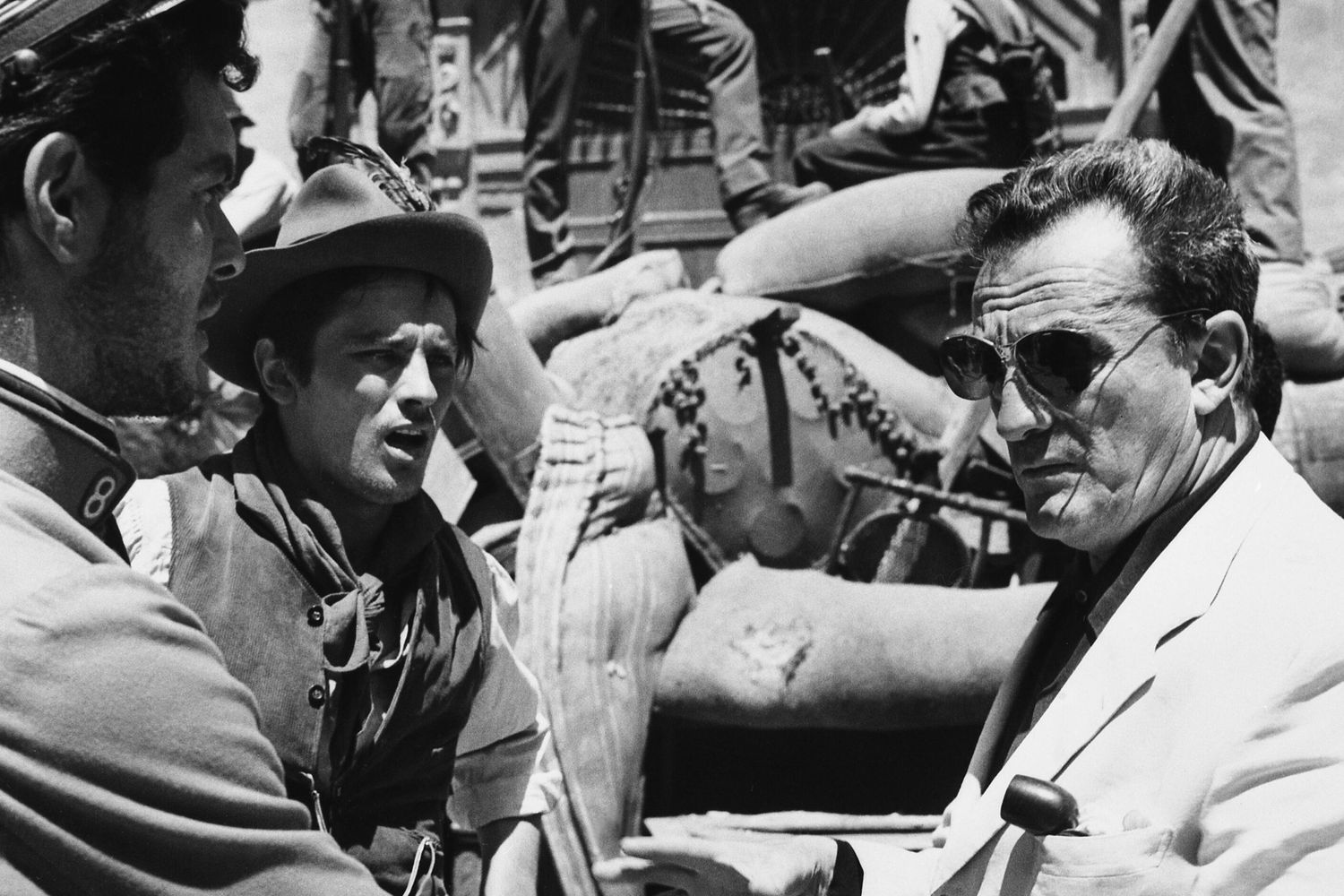 Luchino Visconti e Alain Delon sul set de 'Il Gattopardo'