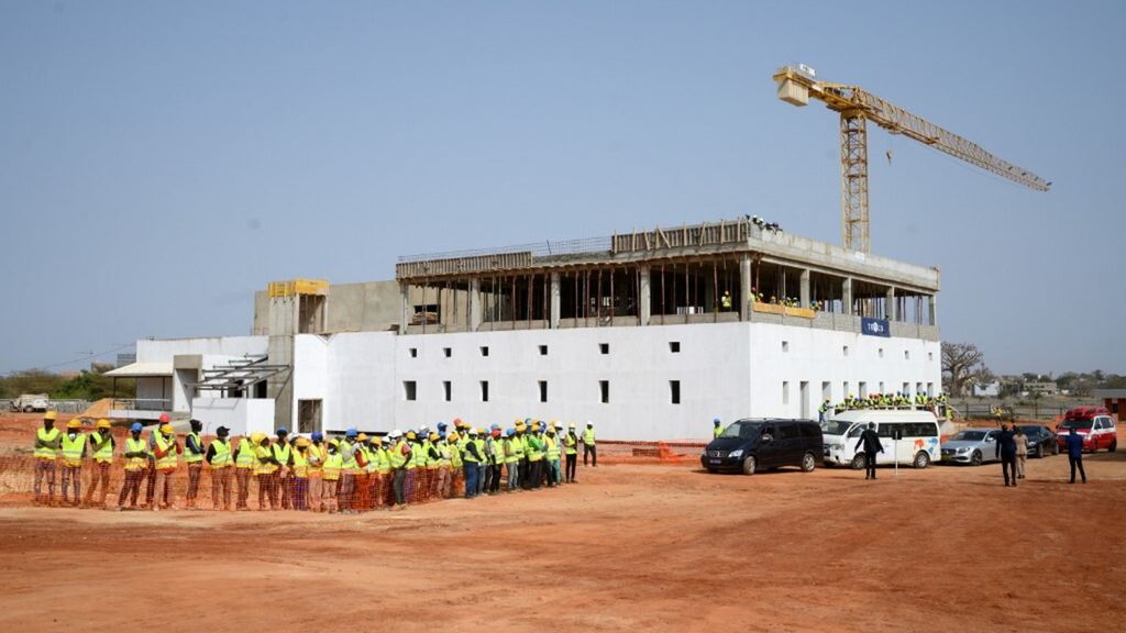 Diamniadio  (Dakar, Sénegal), le site en construction de Biontech avec l'Institut Pasteur de Dakar