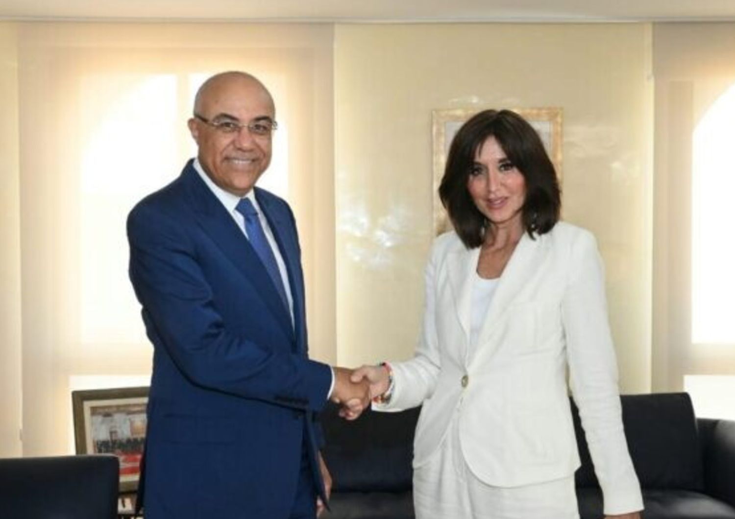Les ministres Anna Maria Bernini et Abdellatif Miraoui à Rabat, Maroc, Juin 2024