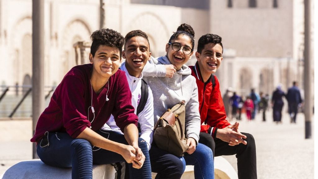Jeunes étudiants marocains à Casablanca