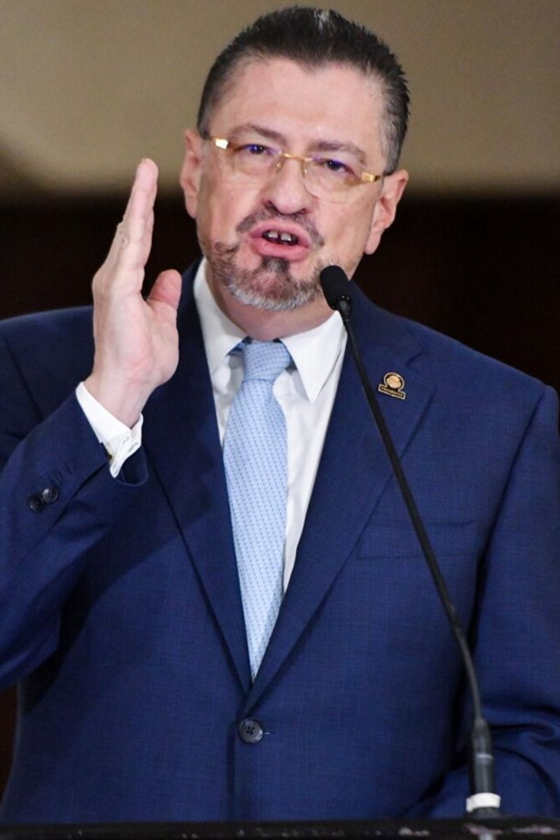 Il presidente del Costa Rica Rodrigo Chaves