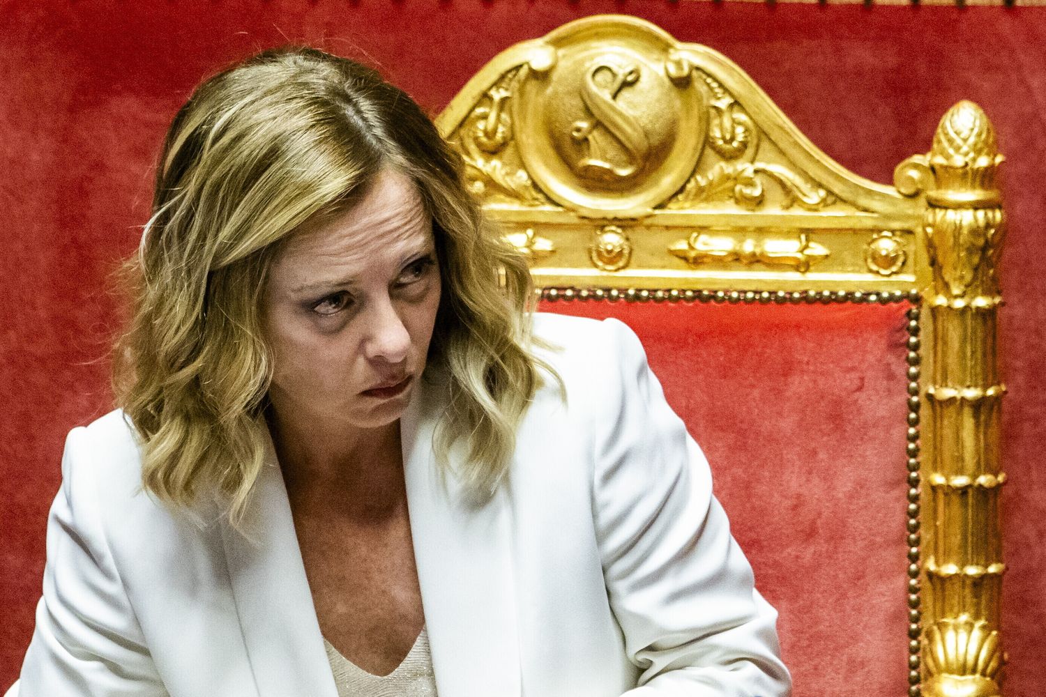 Giorgia Meloni in Senato