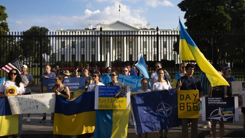 Manifestation ukrainienne à la veille du sommet de l'Otan, Washington D.C., juillet 2024