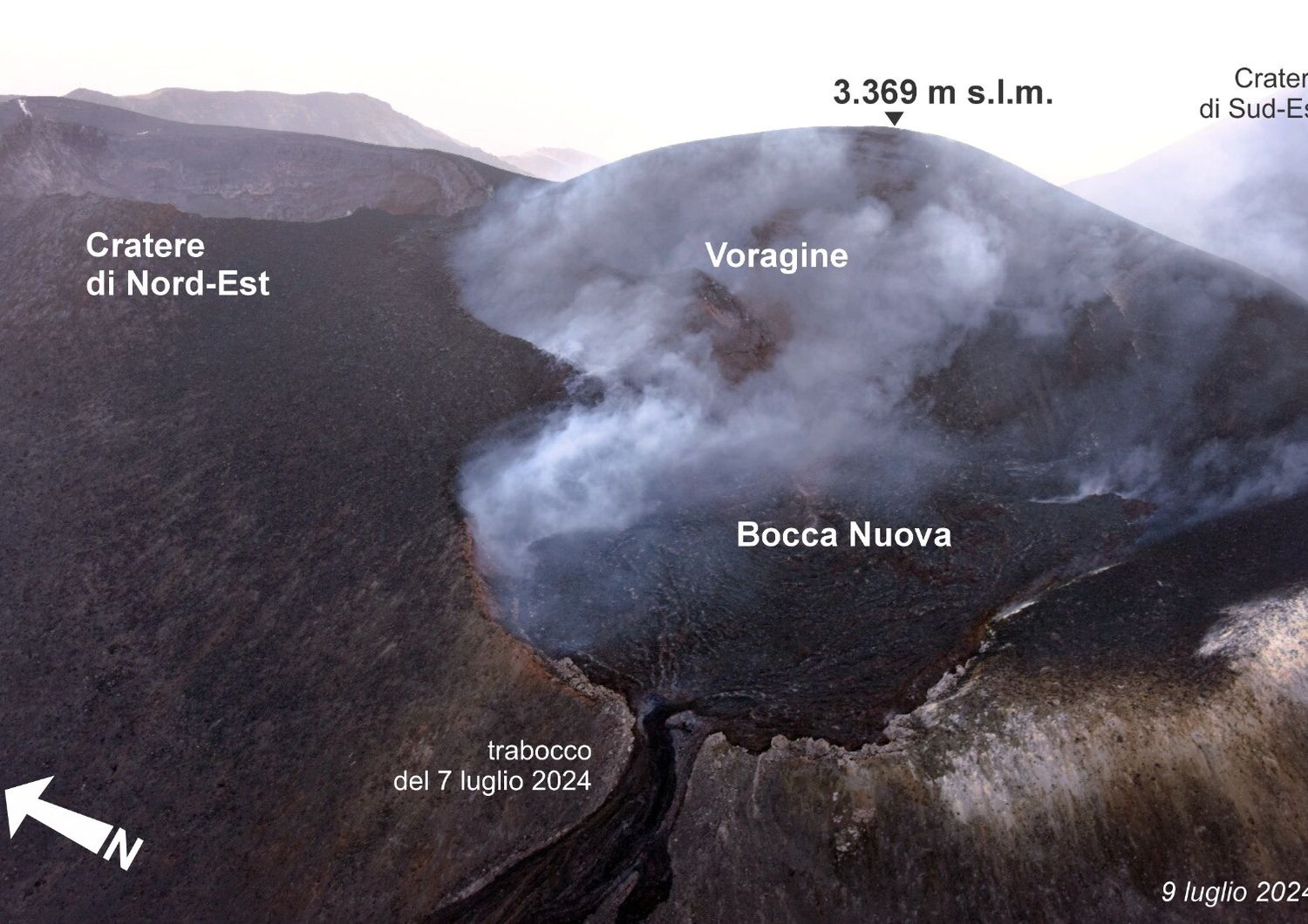 etna voragine nuova vetta dopo eruzione