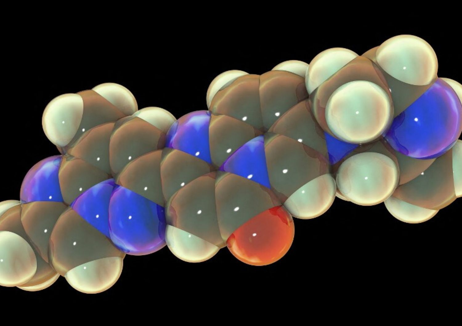 Illustrazione della molecola di un farmaco usato per trattare l'atrofia muscolare spinale