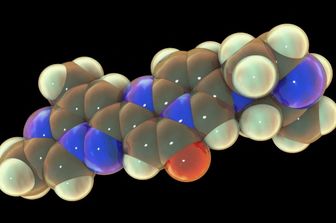 Illustrazione della molecola di un farmaco usato per trattare l'atrofia muscolare spinale