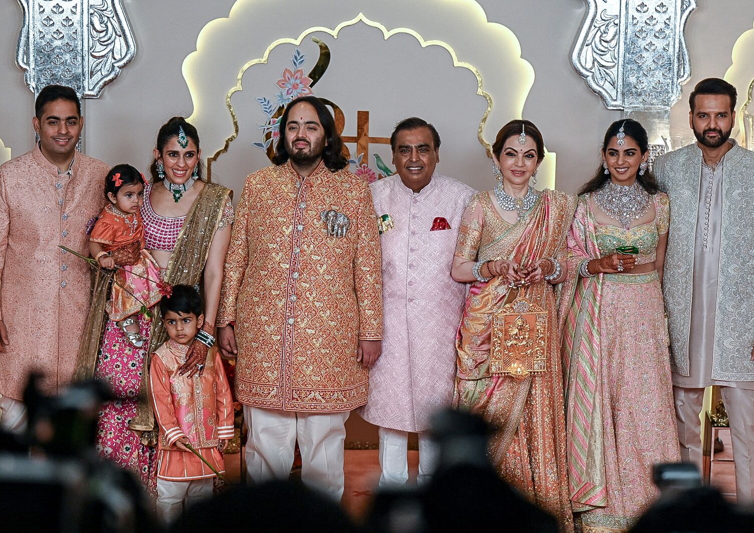 Mukesh Ambani  con la moglie Nita Amban