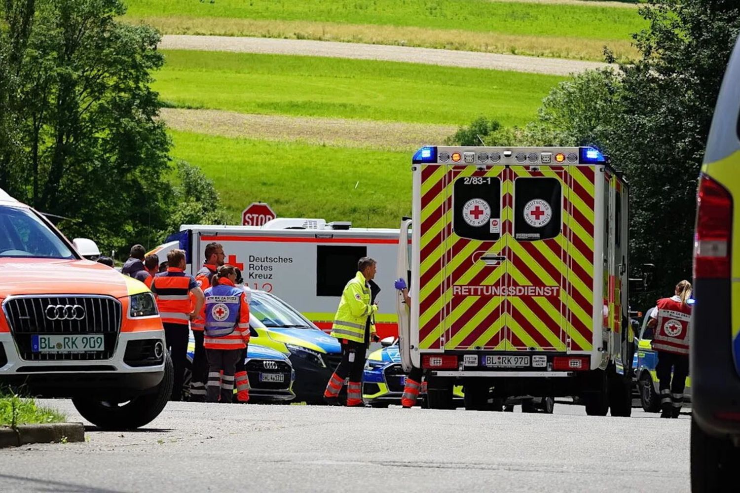 La scena della sparatoria nel Baden-Wurttemberg