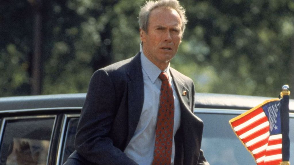Clint Eastwood nel ruolo di agente speciale in "Nel centro del mirino"