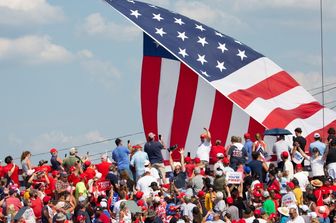 Il pubblico del comizio di Donald Trump in Pennsylvania