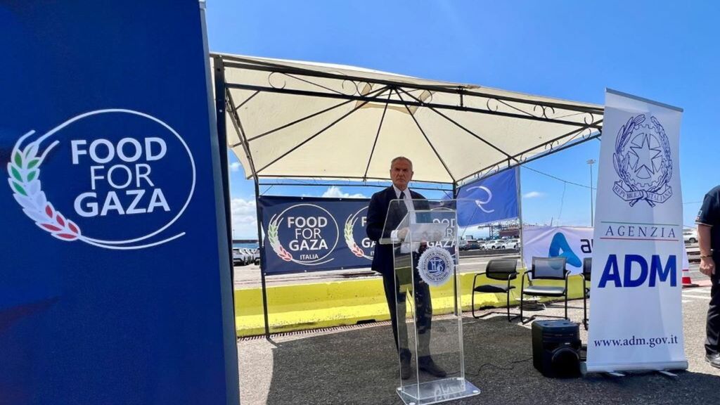 Projet "Food for Gaza" au port calabrais de Gioia Tauro