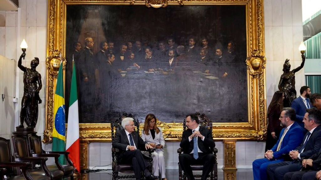 Le président de la République Sergio Mattarella rencontre le président du Congrès Rodrigo Pacheco