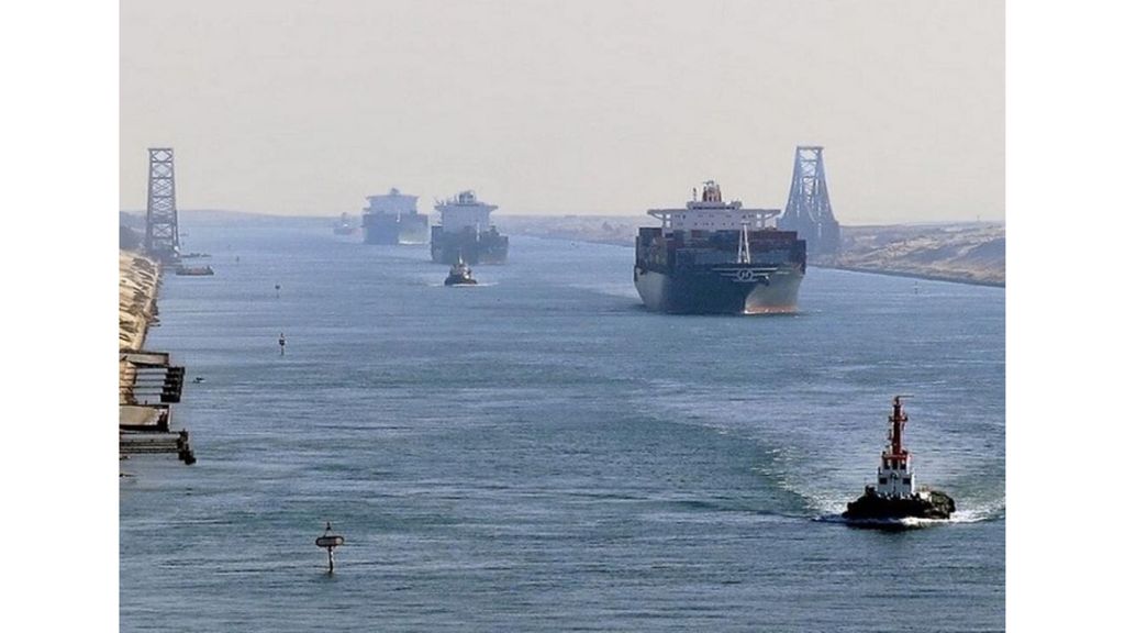 Le trafic dans le canal de Suez