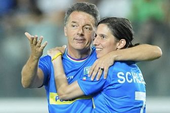 Renzi e Schlein alla Partita del Cuore