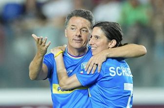 Renzi e Schlein alla Partita del Cuore