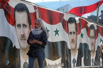 Un murales à l'effigie du président syrien Bachar el-Assad, au pouvoir depuis 2000