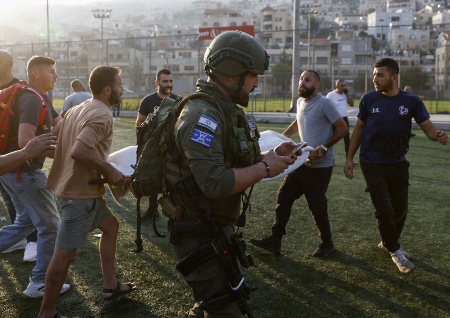 i militari IDF sul luogo dell'evento