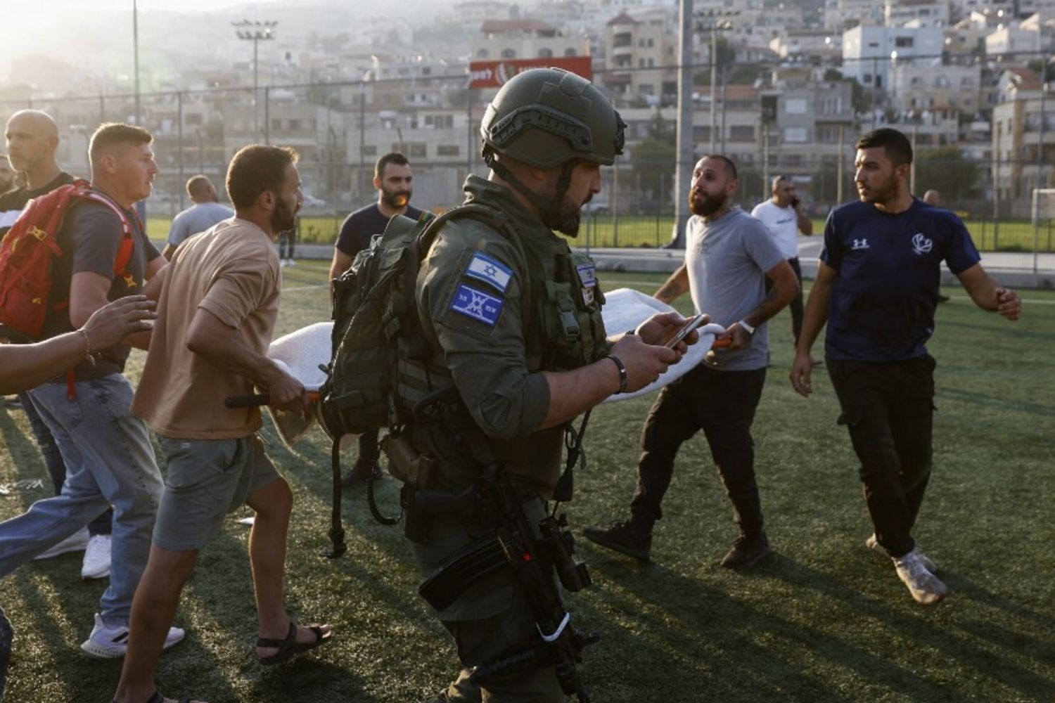 i militari IDF sul luogo dell'evento