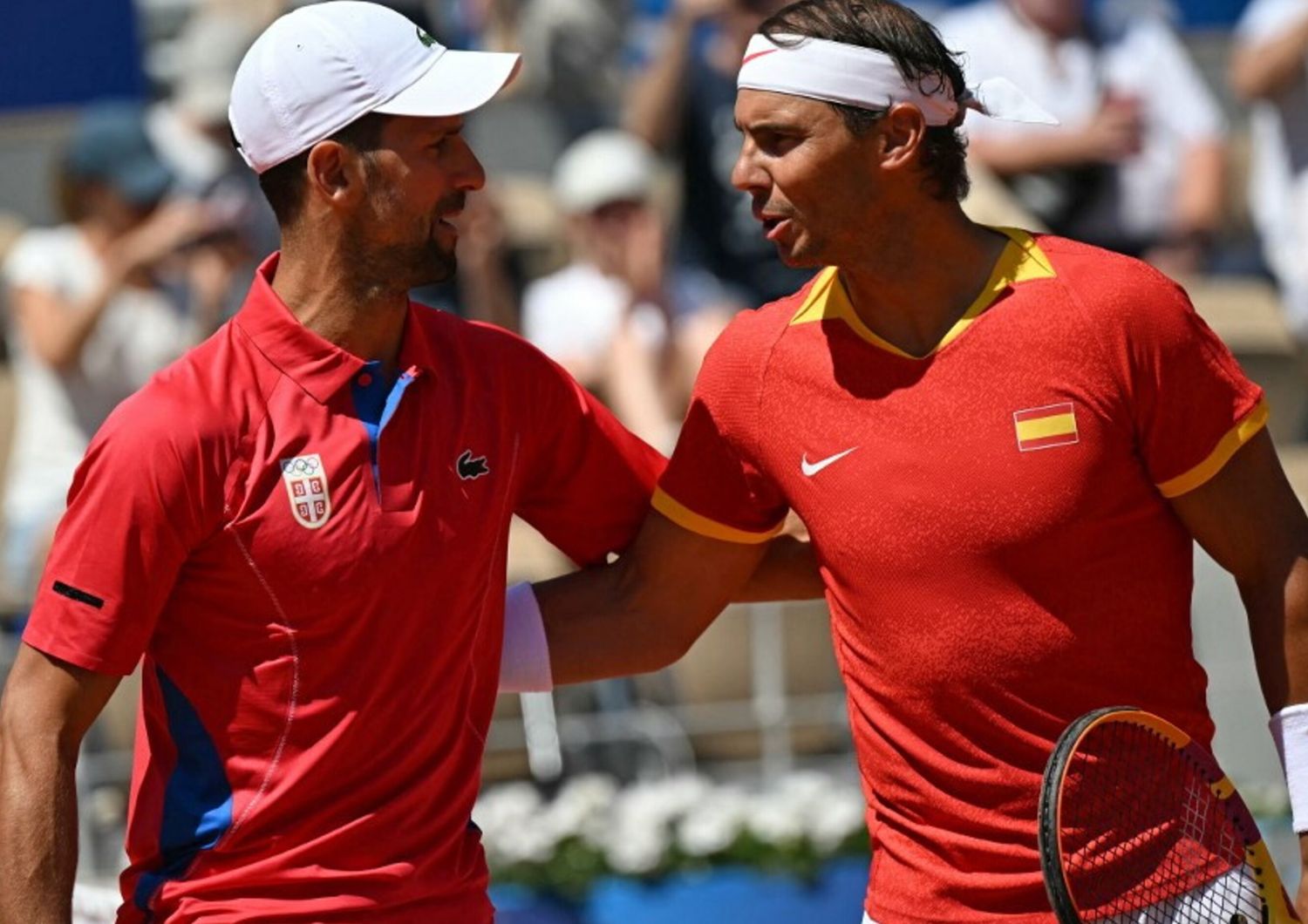 Due miti del tennis prima della sfida, Novak Djokovic e Rafa Nadal