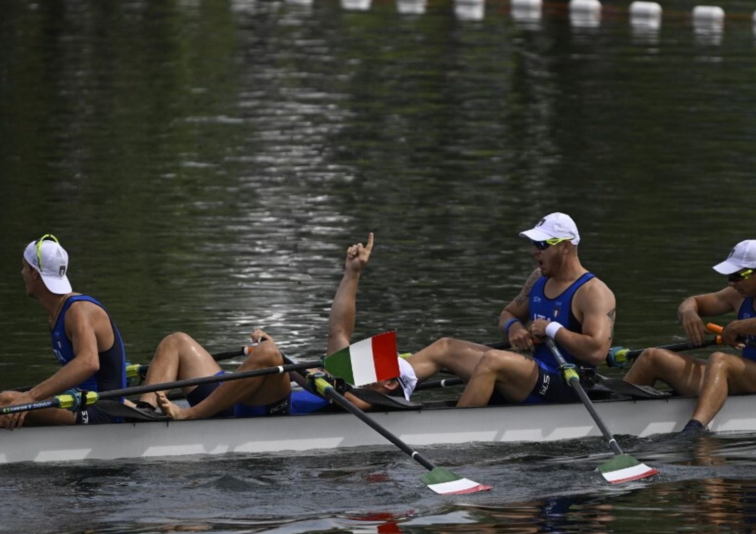 medaglia d&#39;argento per l&#39;italia nel 4 di coppia di canottaggio