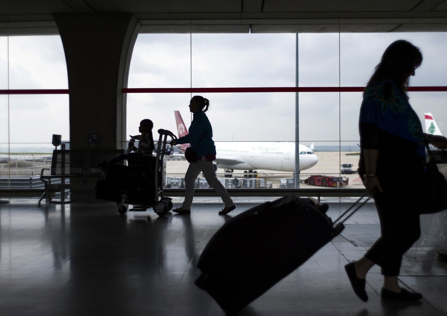 Passeggeri e bagagli in aeroporto