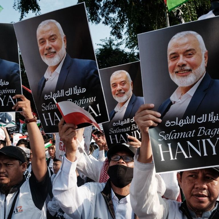 Manifestanti ricordano Ismail Haniyeh