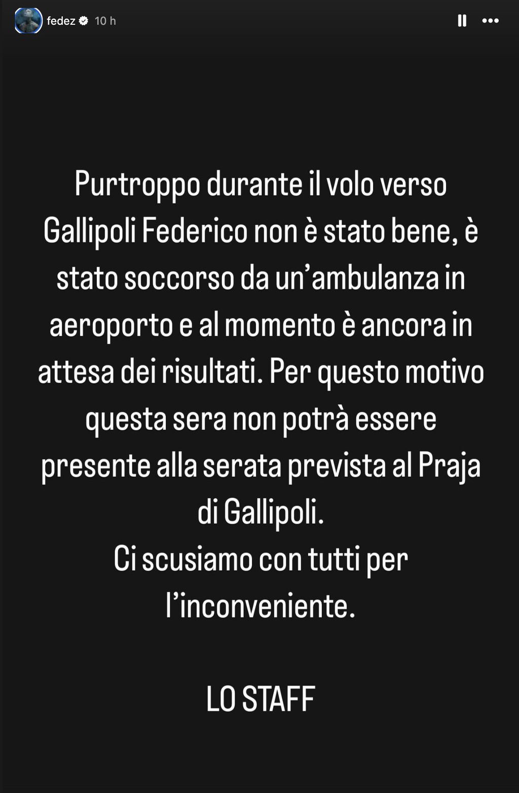 Nuovo malore per Fedez, il rapper: "Notte intensa ma sto meglio"