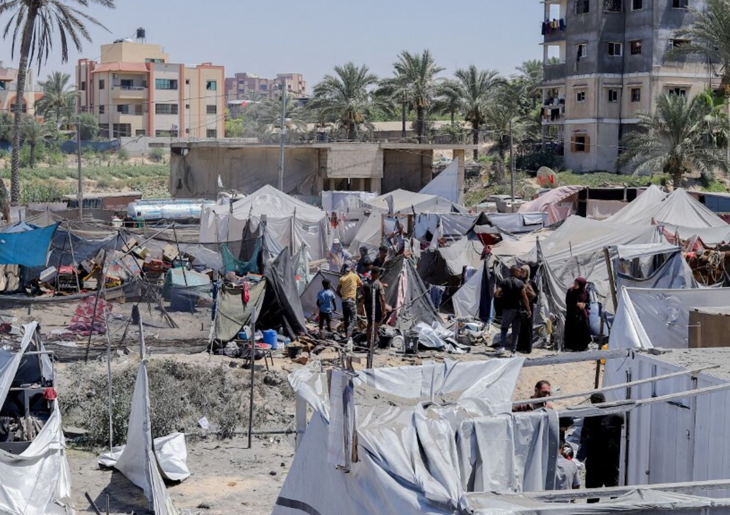 Campo sfollati Striscia di Gaza