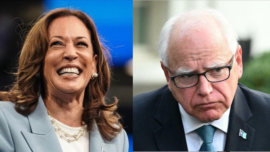 Kamala Harris e Tim Walz